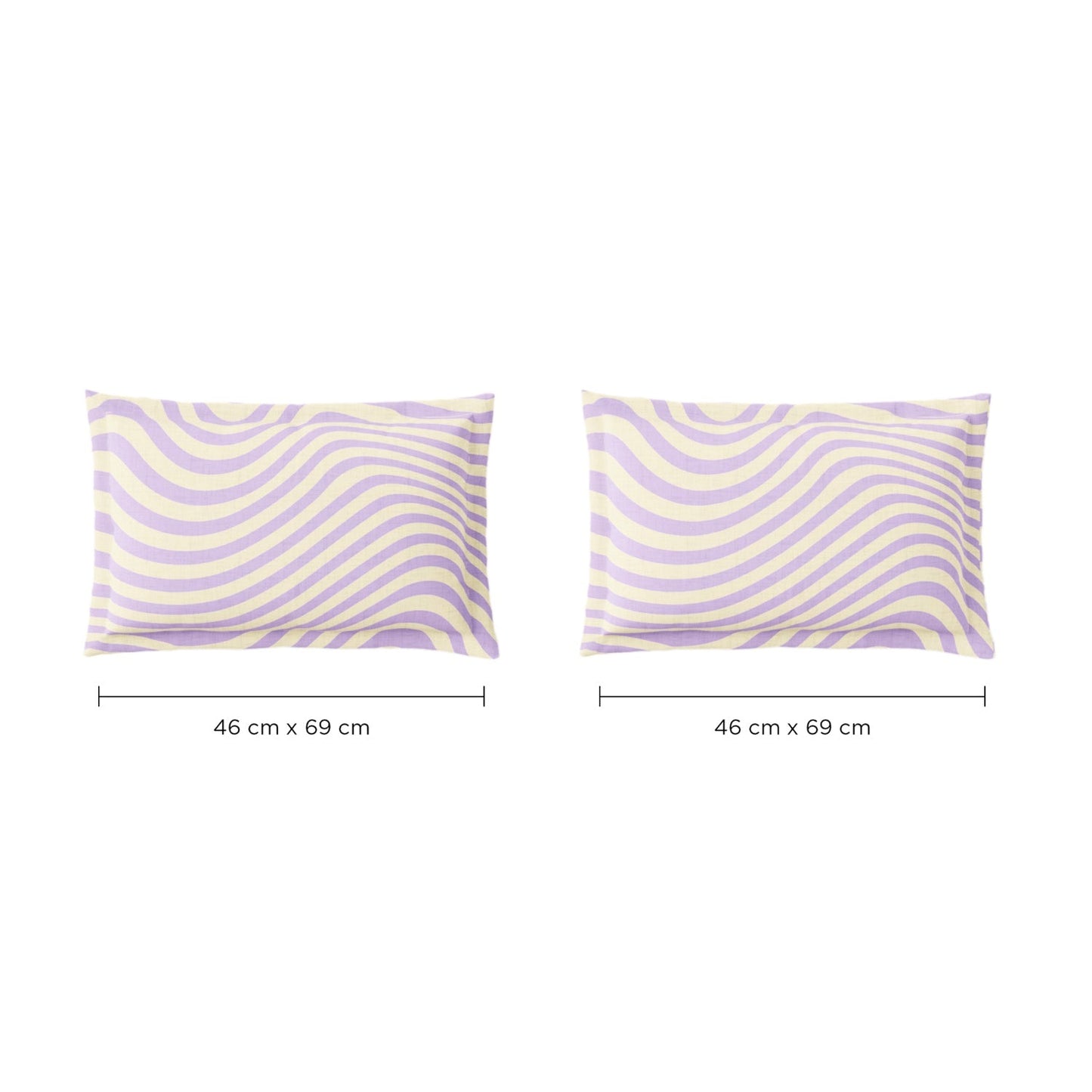 Spaces Neo Paradox 100% Cotton 152 TC Percale Geometric Large Bedsheet with 2 Pillow Covers, Light Green and Light Pink