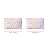 Spaces Neo Paradox 100% Cotton 152 TC Percale Geometric Large Bedsheet with 2 Pillow Covers, Light Green and Light Pink