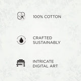 Spaces Neo Paradox 100% Cotton 152 TC Percale Geometric Large Bedsheet with 2 Pillow Covers, Blue