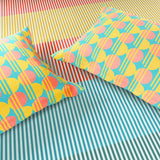 Spaces Neo Paradox 100% Cotton 152 TC Percale Geometric Large Bedsheet with 2 Pillow Covers, Coral
