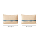 Spaces Neo Chaap 100% Cotton 152 TC Percale Ornate Large Bedsheet with 2 Pillow Covers, Beige