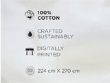 Spaces Neo Paradox 100% Cotton 152 TC Percale Geometric Permium Double Blanket Quilt, Light Green