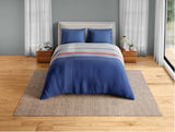 Spaces Neo Paradox 100% Cotton 152 TC Percale Geometric Permium Double Blanket Quilt, Blue