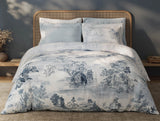 Spaces Sierra Indian Safari 100% Hygro Cotton 210 TC Sateen Floral Permium Large Bedsheet with 4 Pillow Covers, Blue