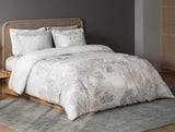 Spaces Sierra Indian Safari 100% Hygro Cotton 210 TC Sateen Floral Permium Large Bedsheet with 4 Pillow Covers, Light Grey