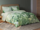 Spaces Sierra Indian Safari 100% Hygro Cotton 210 TC Sateen Floral Permium Large Bedsheet with 4 Pillow Covers, Light Green