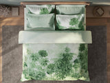 Spaces Sierra Indian Safari 100% Hygro Cotton 210 TC Sateen Floral Permium Large Bedsheet with 4 Pillow Covers, Light Green