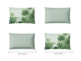 Spaces Sierra Indian Safari 100% Hygro Cotton 210 TC Sateen Floral Permium Large Bedsheet with 4 Pillow Covers, Light Green