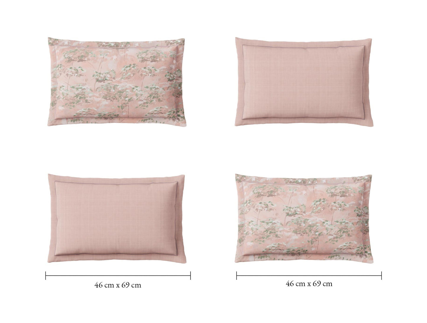 Spaces Sierra Indian Safari 100% Hygro Cotton 210 TC Sateen Floral Permium Large Bedsheet with 4 Pillow Covers, Blush