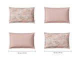 Spaces Sierra Indian Safari 100% Hygro Cotton 210 TC Sateen Floral Permium Large Bedsheet with 4 Pillow Covers, Blush