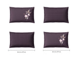 Spaces Sierra Midnight Botanica 100% Hygro Cotton 210 TC Sateen Floral Premium Large Bedsheet with 4 Pillow Covers, Dark Green