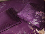 Spaces Sierra Midnight Botanica 100% Hygro Cotton 210 TC Sateen Floral Premium Large Bedsheet with 4 Pillow Covers, Dark Pink