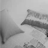 Spaces Riviera 100% Cotton 200 TC Percale Abstract Design Permium Large Bedsheet with 4 Pillow Covers, Bright White