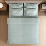 Spaces Meraki Forever Laces 100% Cotton 300 TC Sateen Ornate Design Permium Large Bedsheet with 4 Pillow Covers, Light Grey
