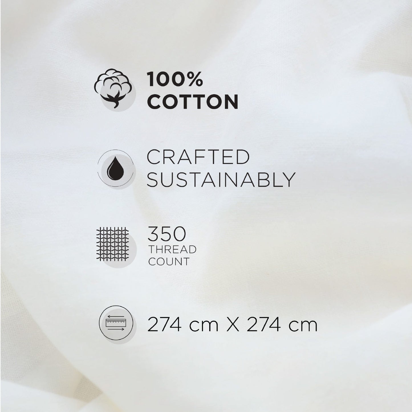 Spaces Meraki Forever Laces 100% Cotton 300 TC Sateen Ornate Design Permium Large Bedsheet with 4 Pillow Covers, Light Grey