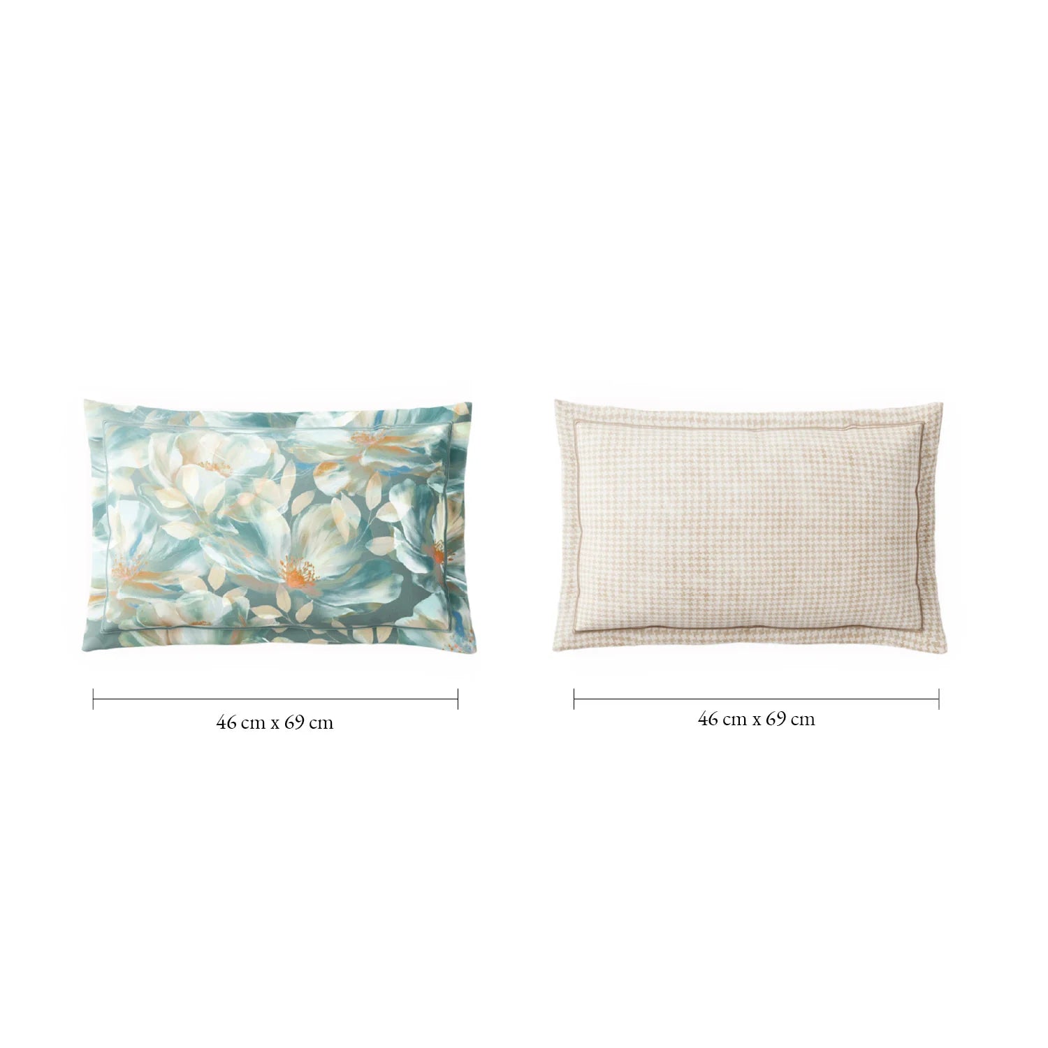 Spaces Nora Luminous Reverie 100% Egyptain Cotton 350 TC Sateen Floral Print Permium Large Bedsheet with 4 Pillow Covers, Light Blue