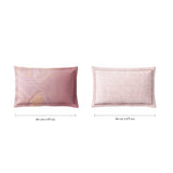 Spaces Nora Luminous Reverie 100% Egyptain Cotton 350 TC Sateen Abstract Permium Large Bedsheet with 4 Pillow Covers, Light Pink