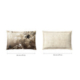Spaces Nora Luminous Reverie Abstract Permium Large Bedsheet with 4 Pillow Covers, Light Taupe