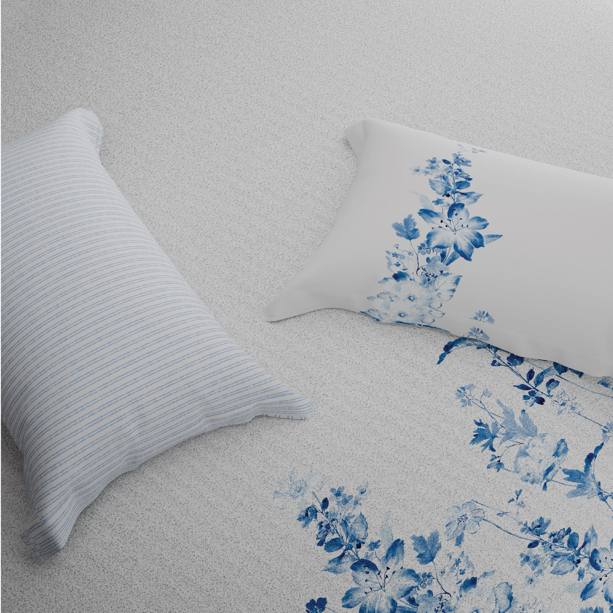 Spaces Riviera 100% Cotton 200 TC Percale Abstract Design Permium Large Bedsheet with 4 Pillow Covers, Beige