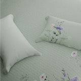 Spaces Riviera 100% Cotton 200 TC Percale Abstract Design Permium Large Bedsheet with 4 Pillow Covers, White
