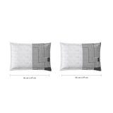 Spaces Vortex 100% Cotton 180 TC Percale Geometric Permium Large Bedsheet with 4 Pillow Covers, White