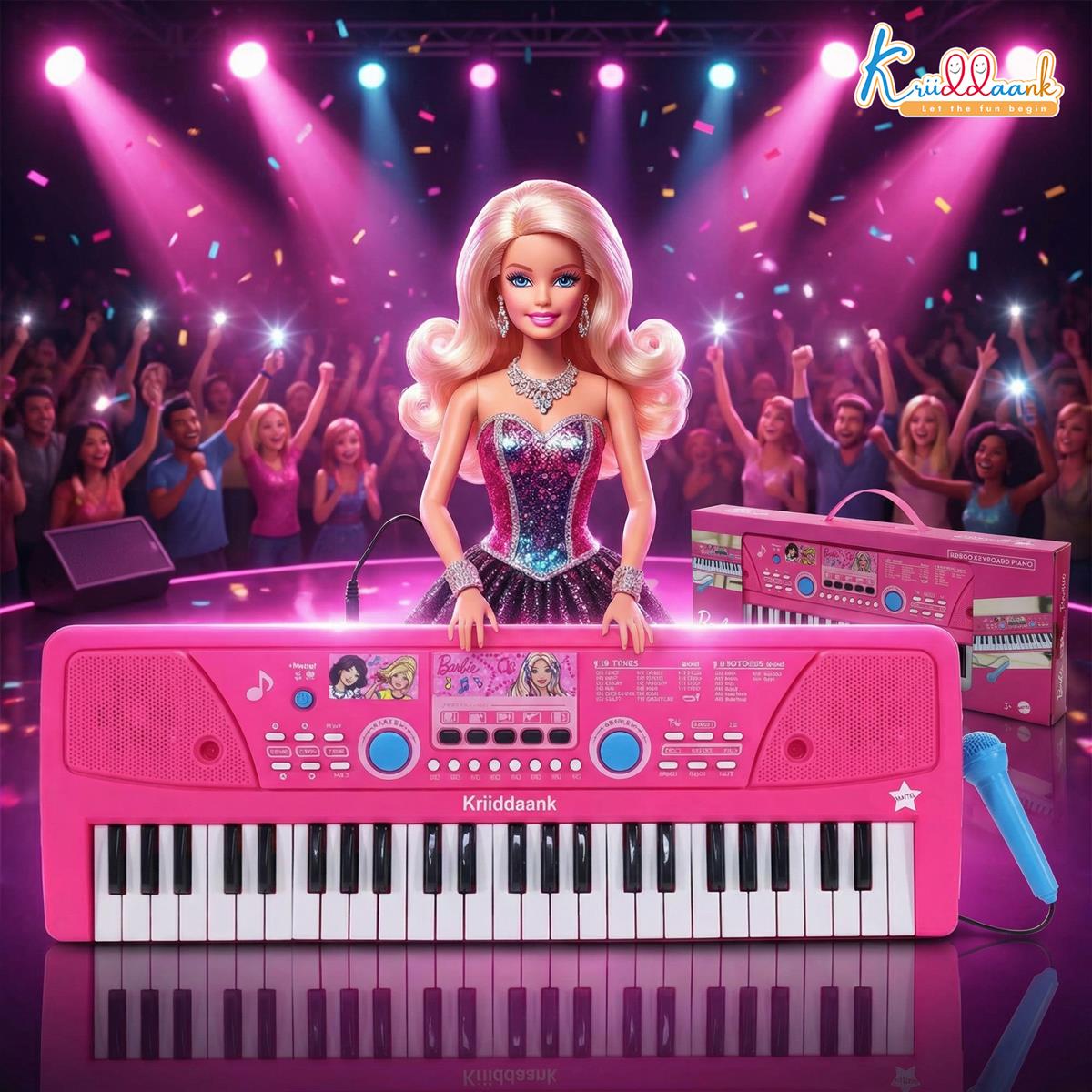 Kriiddaank Barbie 50 Keys Musical Keyboard Piano for Kids