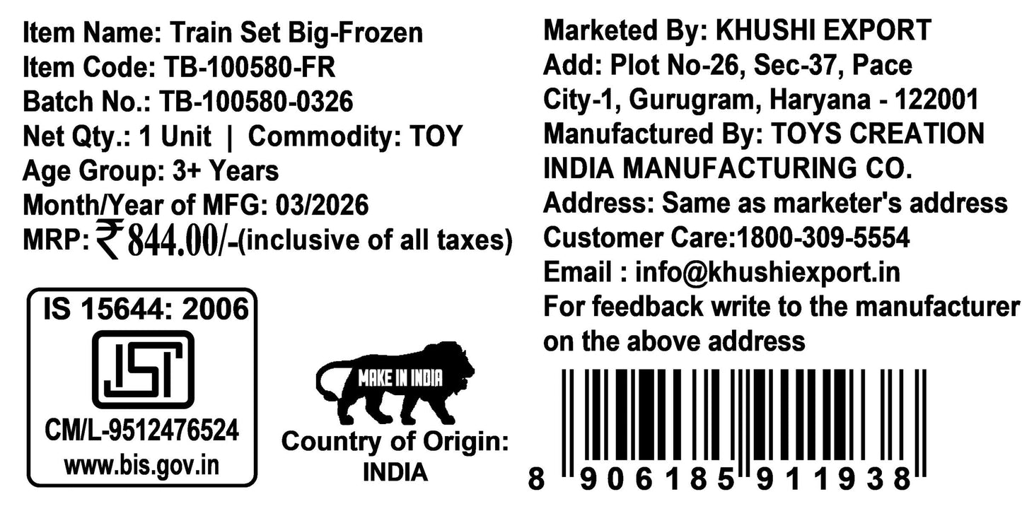 Kriiddaank Frozen Theme Train Set