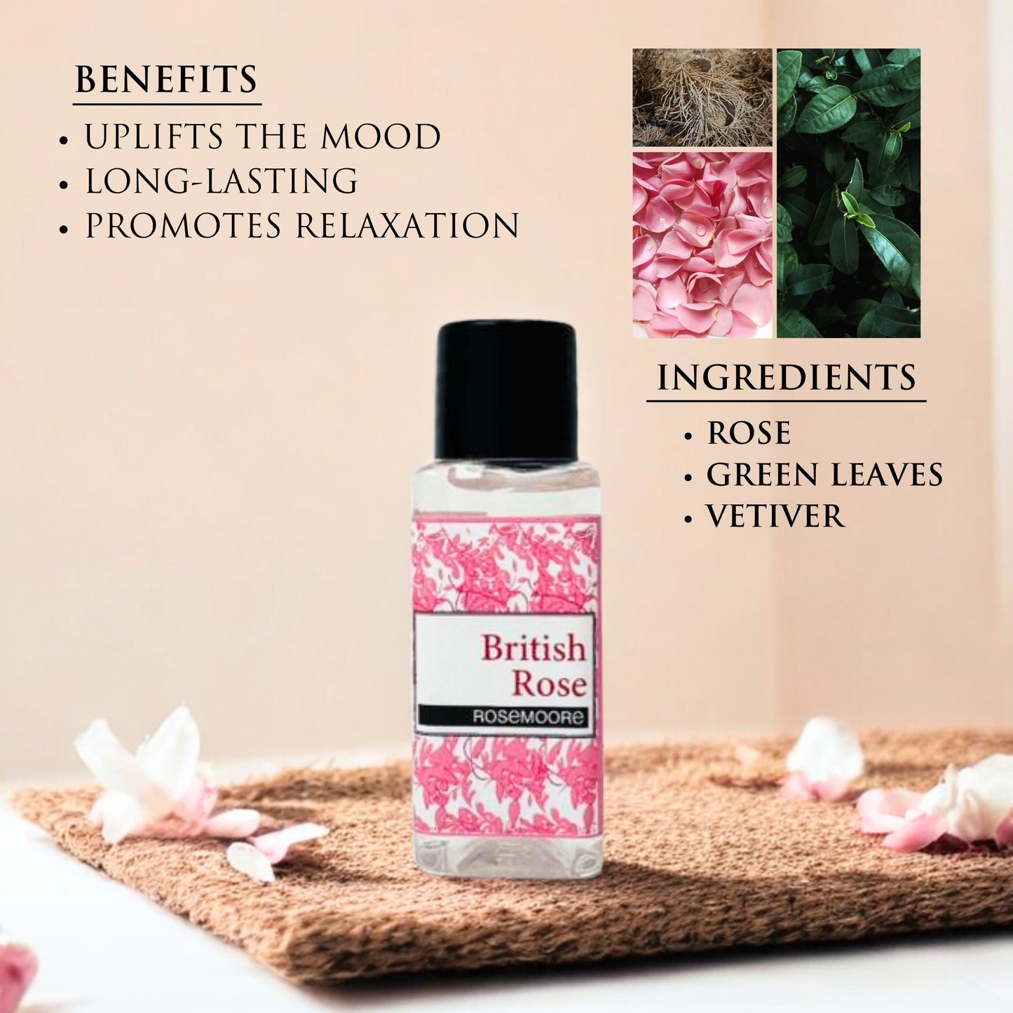 Rosemoore British Rose Scented Home Fragrance Oil 35ml