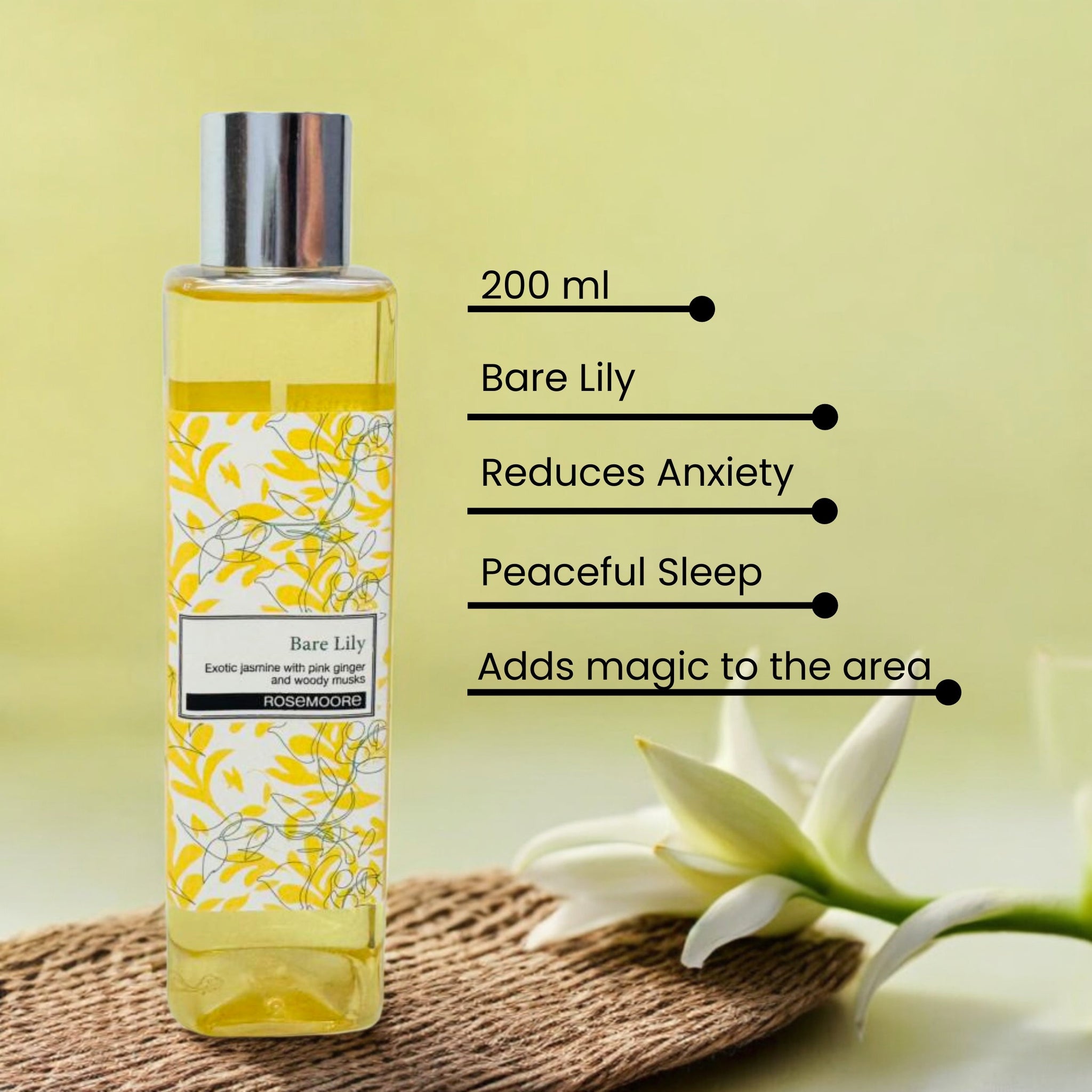 Rosemoore Barelily Scented Reed Diffuser Refill Oil 200 ml