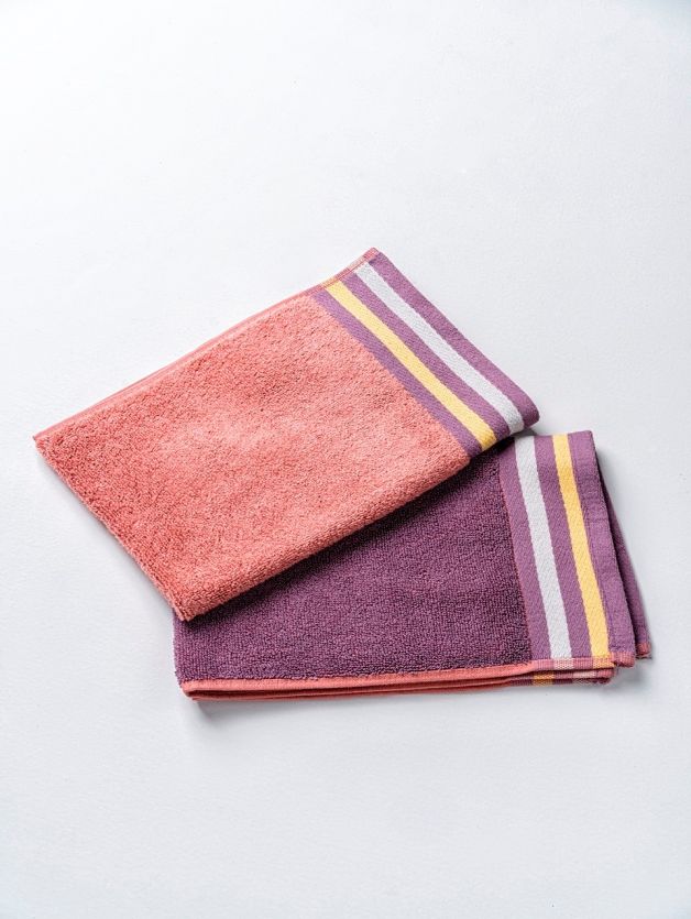 Decor Zest Lilac Clay Hand Towel Orange & Purple 40 cm x 60 cm