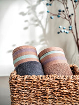 Decor Zest Natural Charcoal Hand Towel Gray & Brown 40 cm x 60 cm