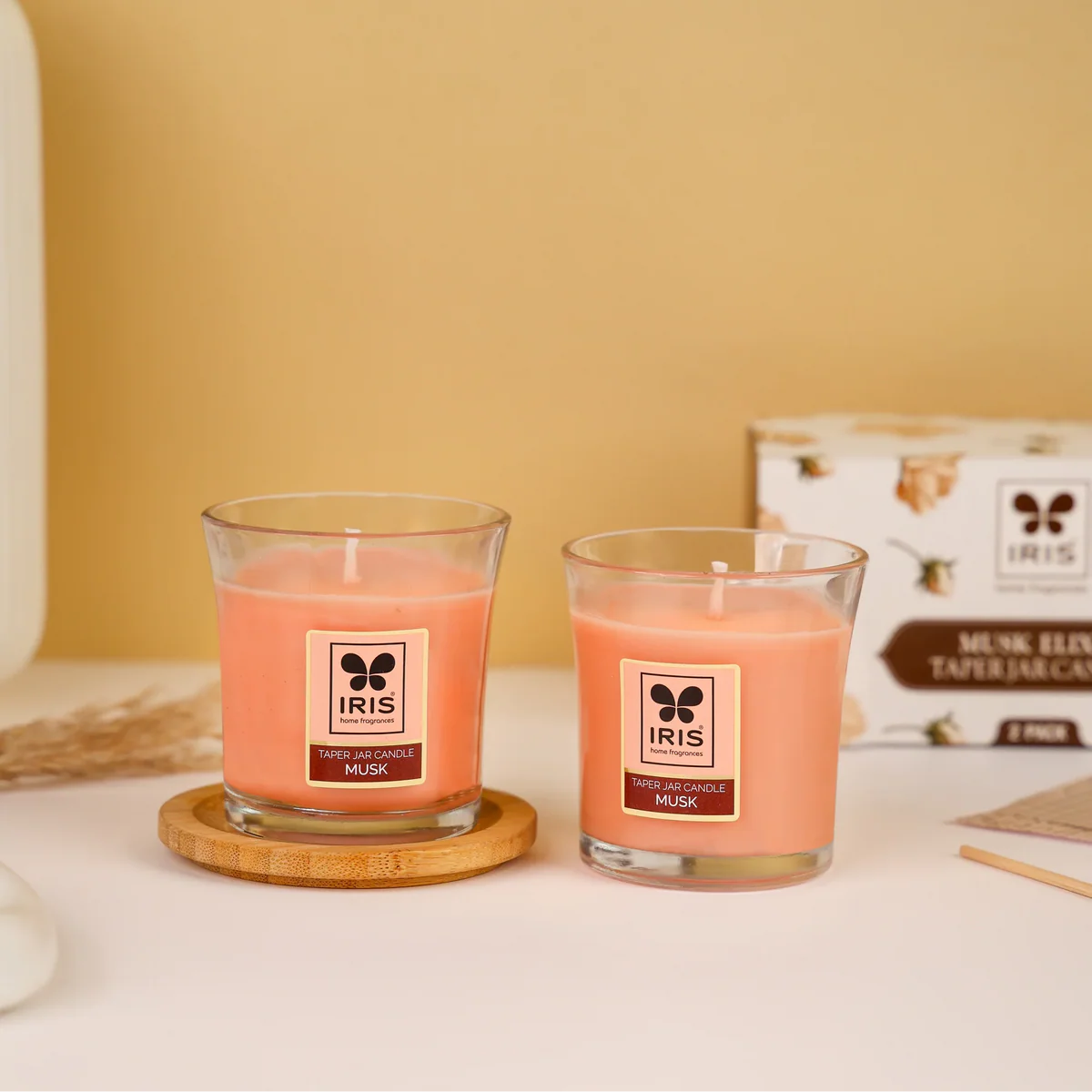 IRIS Musk Elixir Taper Jar Candle 110GM