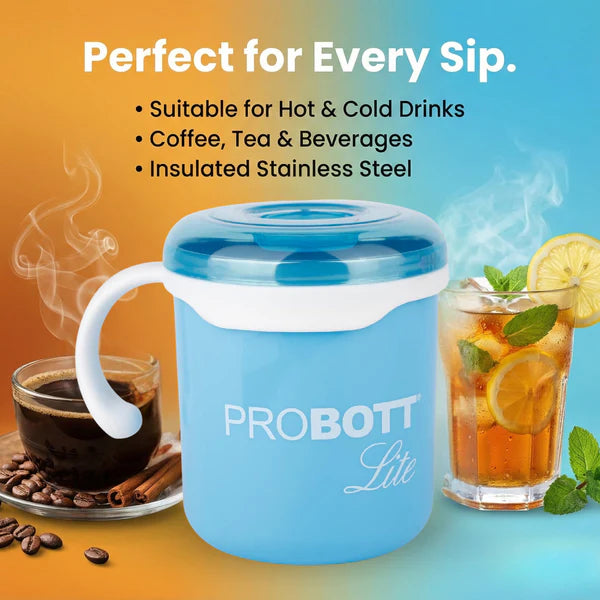 Probott Lite Cuppa Stainless Steel Mug Blue 280ml