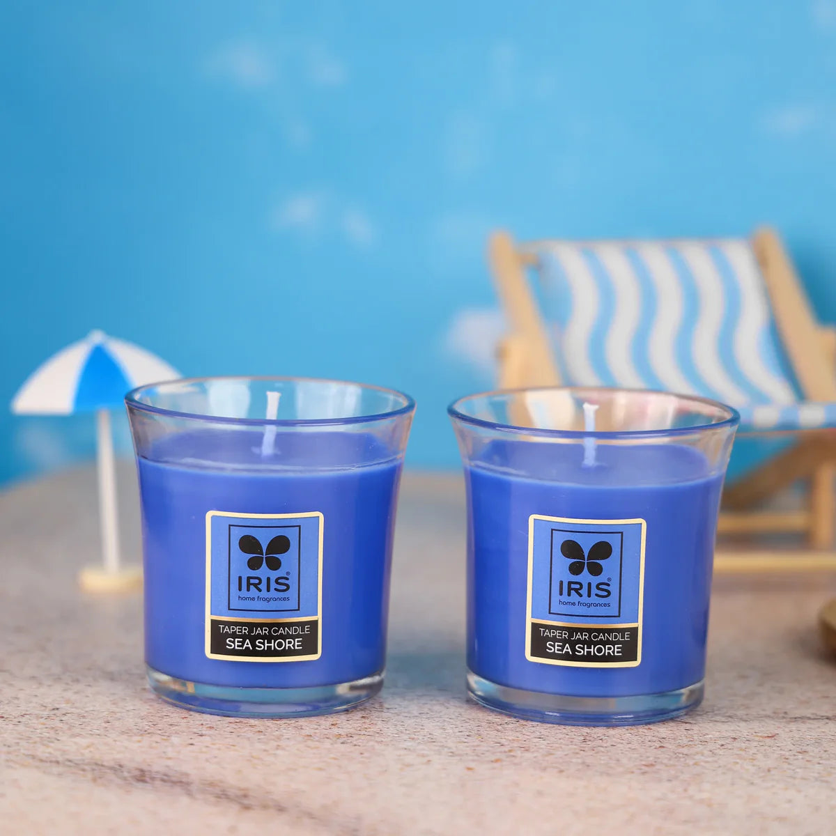 IRIS Sea Shore Taper Jar Candles 110GM