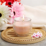 IRIS Ribbed Jar candle - Peach Pomegranate 110GM
