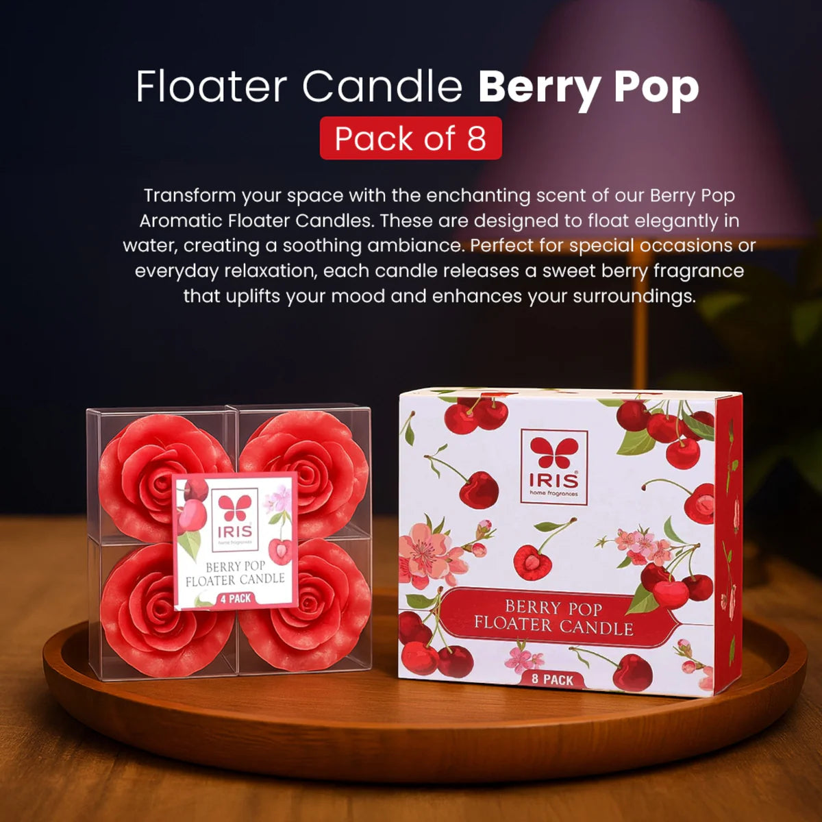 IRIS Berry Pop Floater Candle 20GM