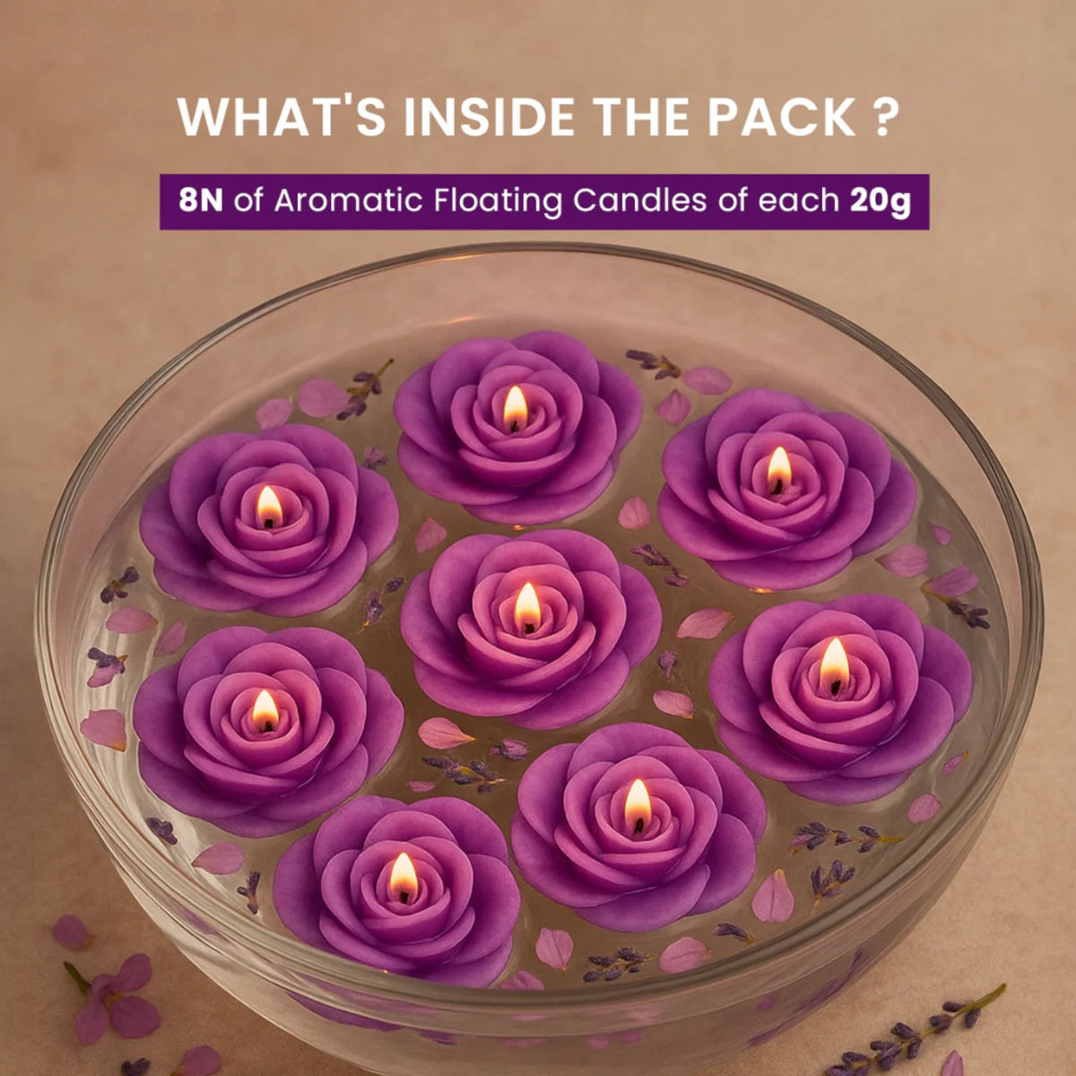 IRIS Lavender Floater Candle 20GM