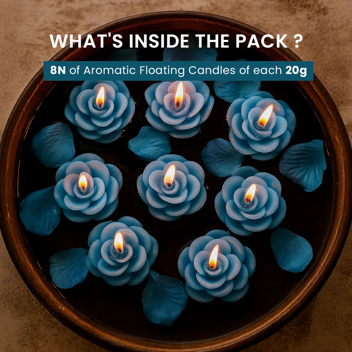 IRIS Cool Blue Floater Candle 20GM