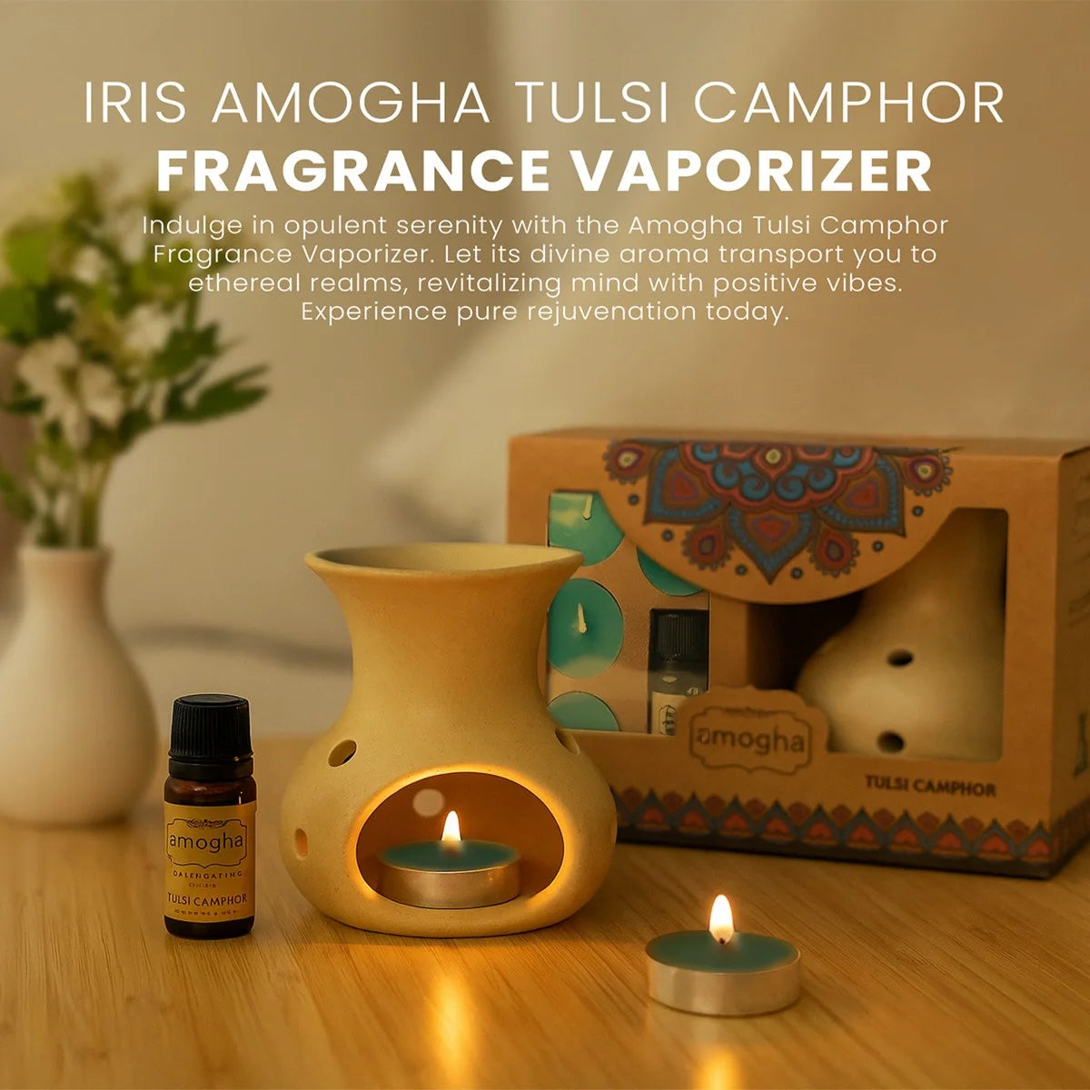 IRIS Amogha Tulsi Camphor Fragrance Vaporizer 10ML