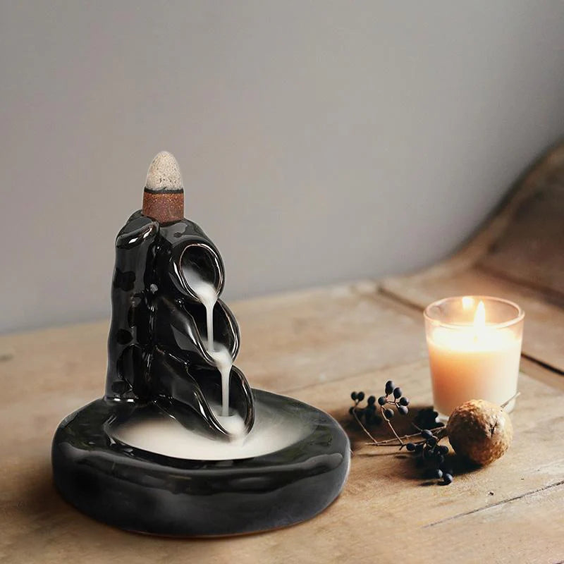 IRIS Amogha Backflow Incense Cone Holder - Bamboo