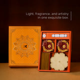 IRIS Festive Gift Set with Diya, Urli Candle & Tealight