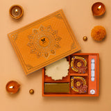 IRIS Festive Gift Set with Diya, Urli Candle & Tealight