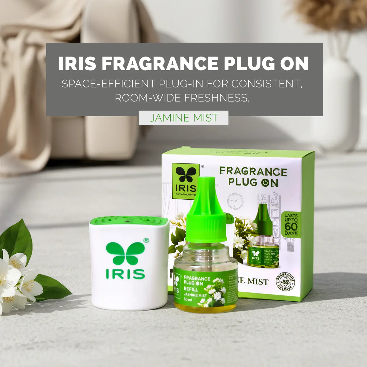 IRIS Jasmine Mist Fragrance Plug 30ML