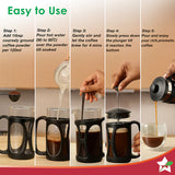 Wonderchef French Press Coffee & Tea Maker Black 600ml