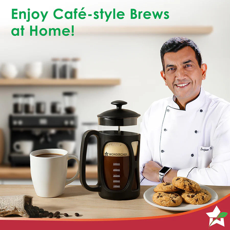 Wonderchef French Press Coffee & Tea Maker Black 600ml