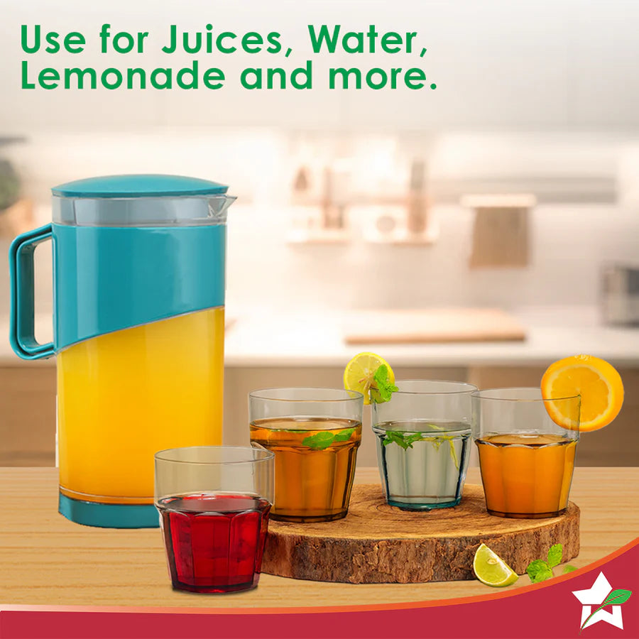 Wonderchef Ambrosia Water Jug and Glass set of 5pc,1.8L