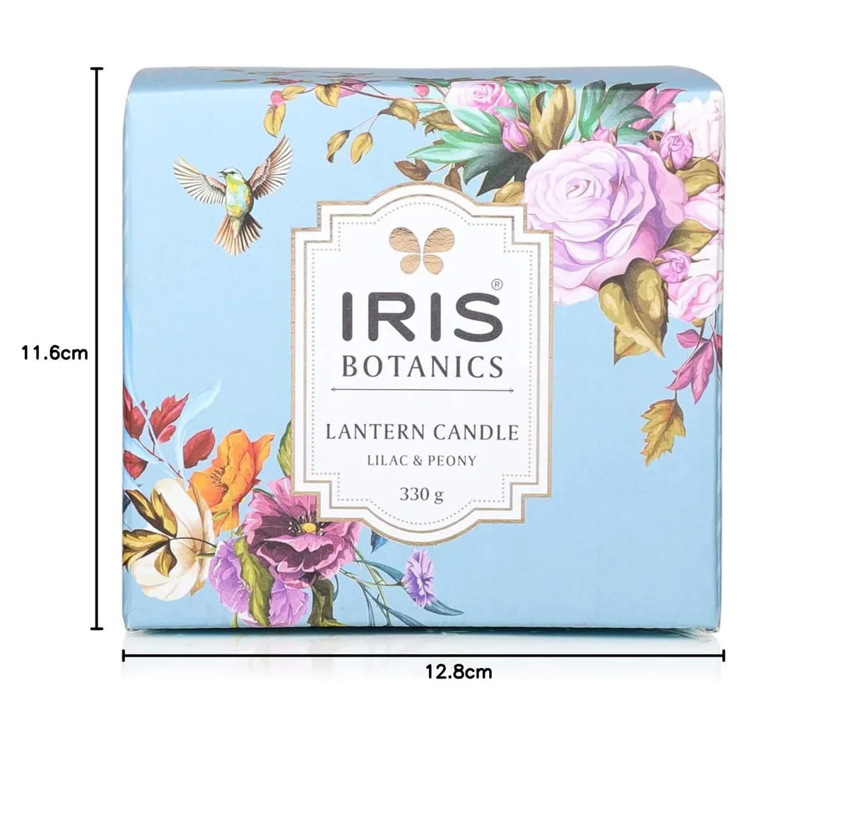 IRIS Botanics Wax Lantern candle - Lilac & Peony 330GM