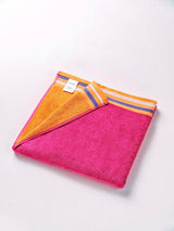 Decor Zest Sunshine Rose Bath Towel Pink & Yellow  75cm x 1.5m