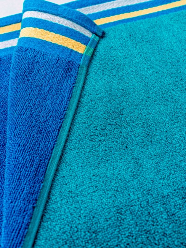 Decor Zest Imperial Tile Bath Towel Blue 75 cm x 1.5 m