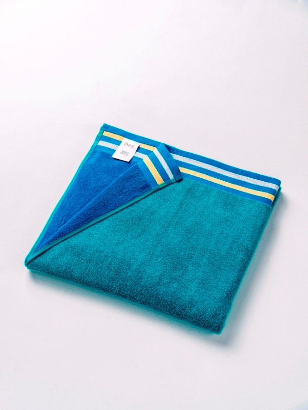 Decor Zest Imperial Tile Bath Towel Blue 75 cm x 1.5 m